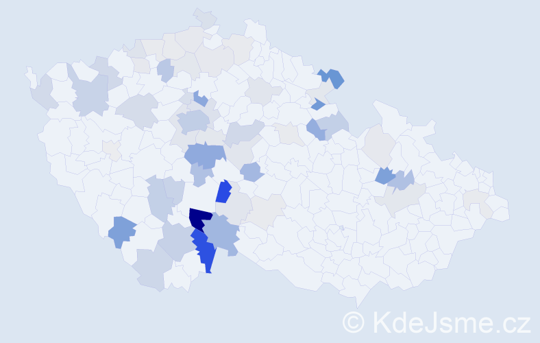 Příjmení: 'Nouzová', počet výskytů 163 v celé ČR
