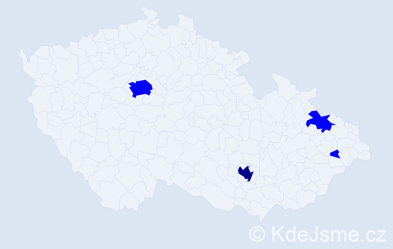 Příjmení: 'Crisp', počet výskytů 5 v celé ČR