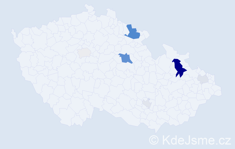 Příjmení: 'Kisková', počet výskytů 17 v celé ČR