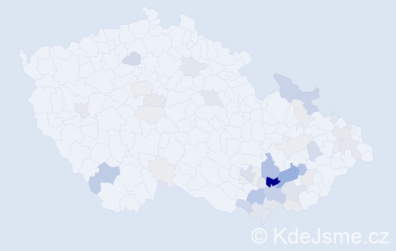 Příjmení: 'Posolda', počet výskytů 163 v celé ČR