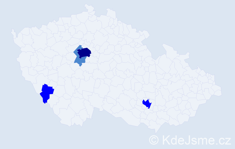 Příjmení: 'Hanynets', počet výskytů 8 v celé ČR