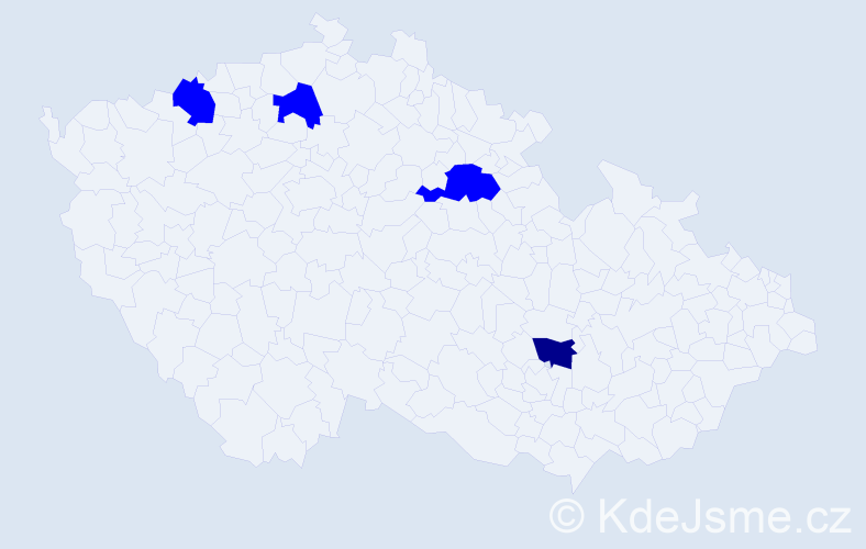Příjmení: 'Ulambayar', počet výskytů 5 v celé ČR