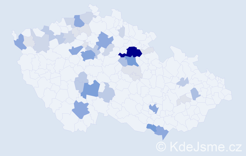 Příjmení: 'Pechánek', počet výskytů 149 v celé ČR
