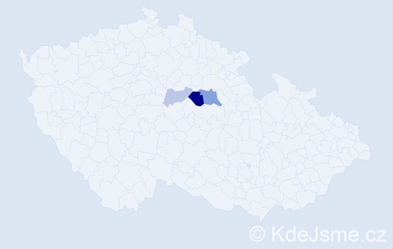 Příjmení: 'Brezai', počet výskytů 7 v celé ČR