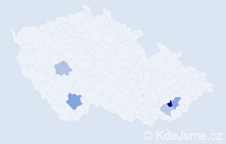 Příjmení: 'Dzurusová', počet výskytů 11 v celé ČR