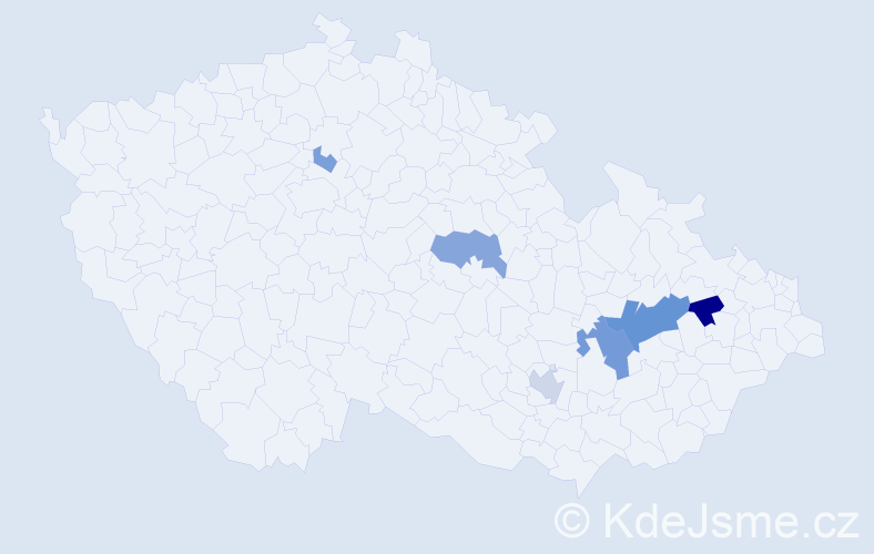 Příjmení: 'Reichstädterová', počet výskytů 15 v celé ČR