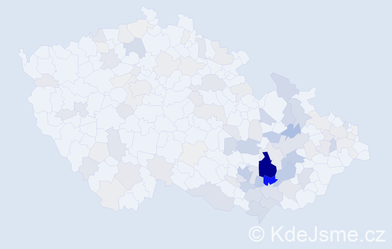 Příjmení: 'Kudlička', počet výskytů 367 v celé ČR