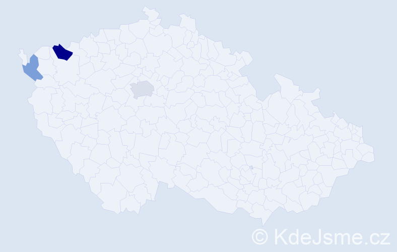 Příjmení: 'Beierl', počet výskytů 5 v celé ČR