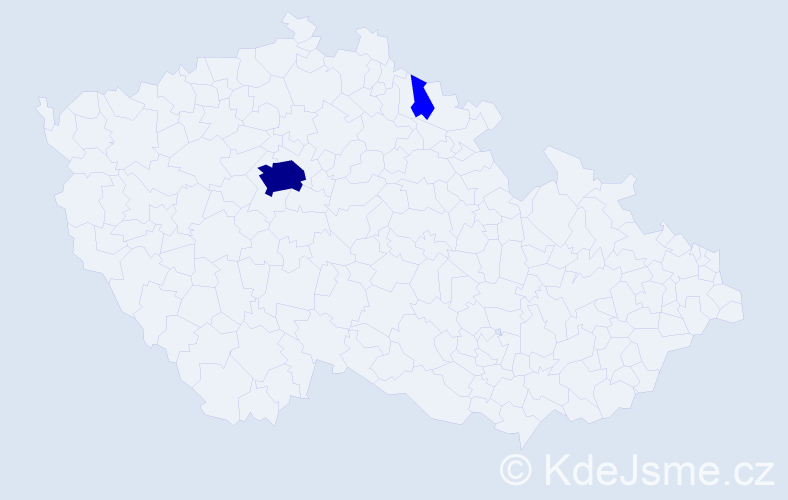 Příjmení: 'Chopenko', počet výskytů 3 v celé ČR