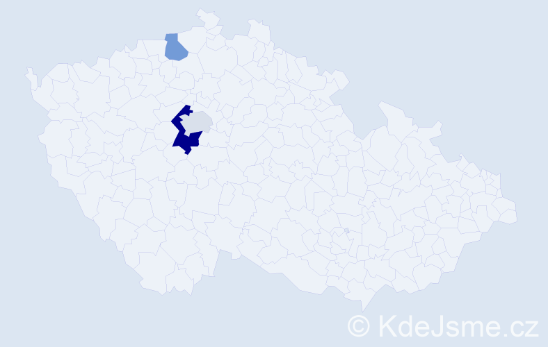 Příjmení: 'Draštata', počet výskytů 5 v celé ČR