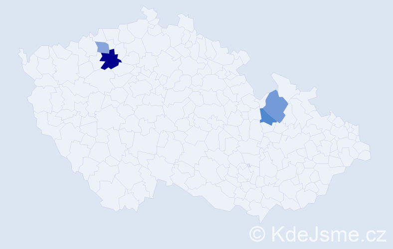 Příjmení: 'Brecklová', počet výskytů 18 v celé ČR