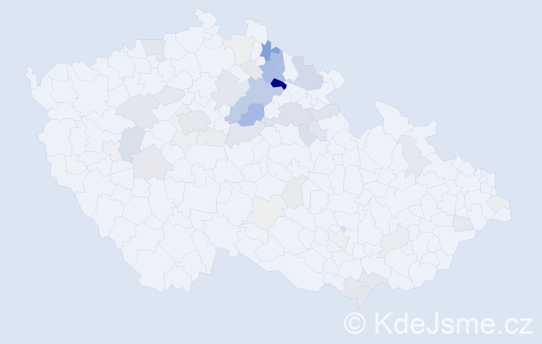 Příjmení: 'Typlt', počet výskytů 117 v celé ČR