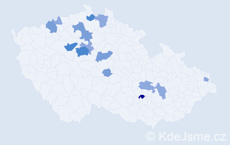 Příjmení: 'Mišovicová', počet výskytů 32 v celé ČR