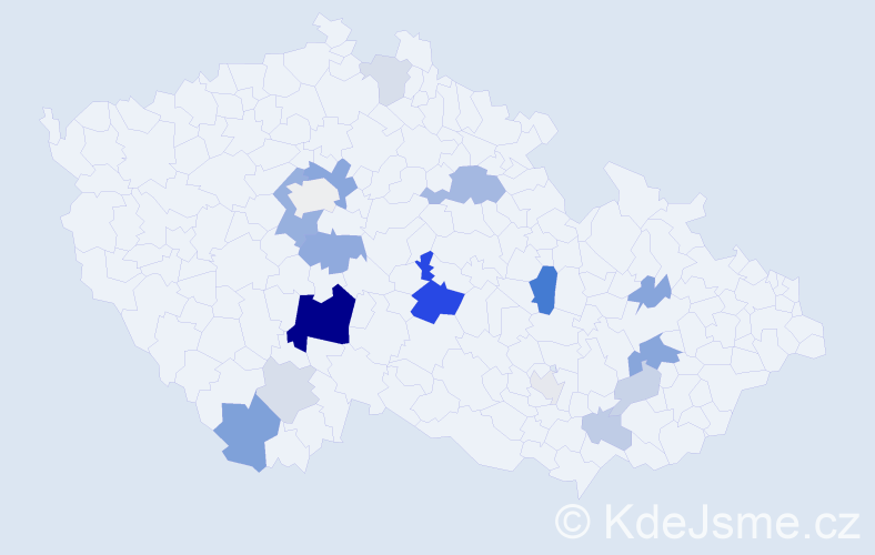 Příjmení: 'Breda', počet výskytů 45 v celé ČR