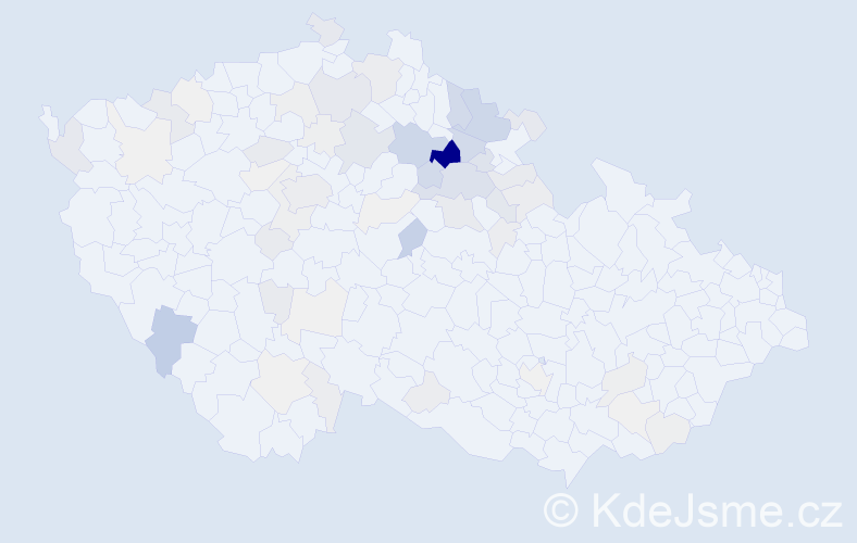 Příjmení: 'Hátle', počet výskytů 198 v celé ČR