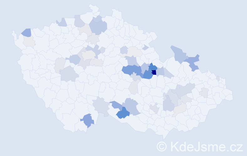 Příjmení: 'Herynek', počet výskytů 172 v celé ČR