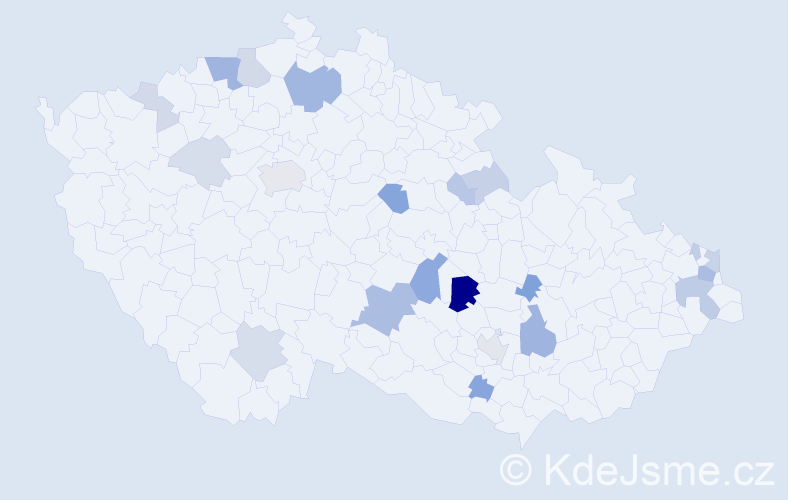 Příjmení: 'Roudenský', počet výskytů 55 v celé ČR