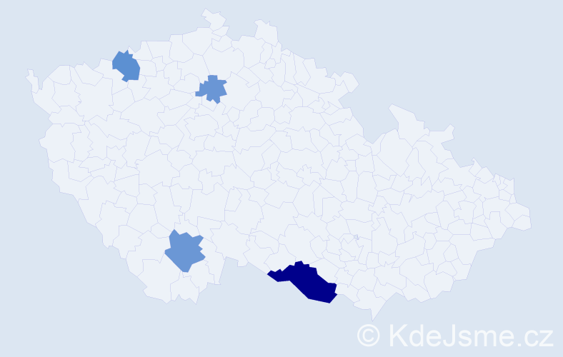 Příjmení: 'Matajs', počet výskytů 21 v celé ČR