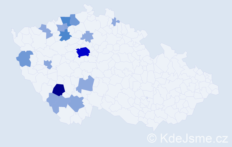 Příjmení: 'Smil', počet výskytů 44 v celé ČR
