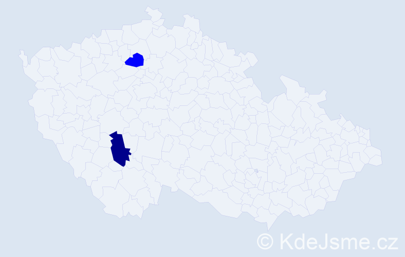 Příjmení: 'Termann', počet výskytů 3 v celé ČR