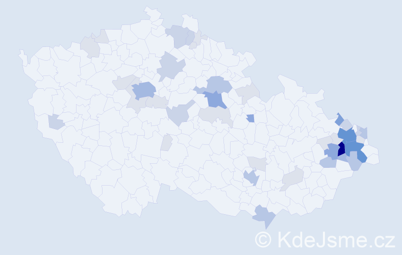 Příjmení: 'Gilar', počet výskytů 123 v celé ČR