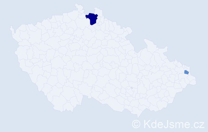 Příjmení: 'Herder', počet výskytů 4 v celé ČR