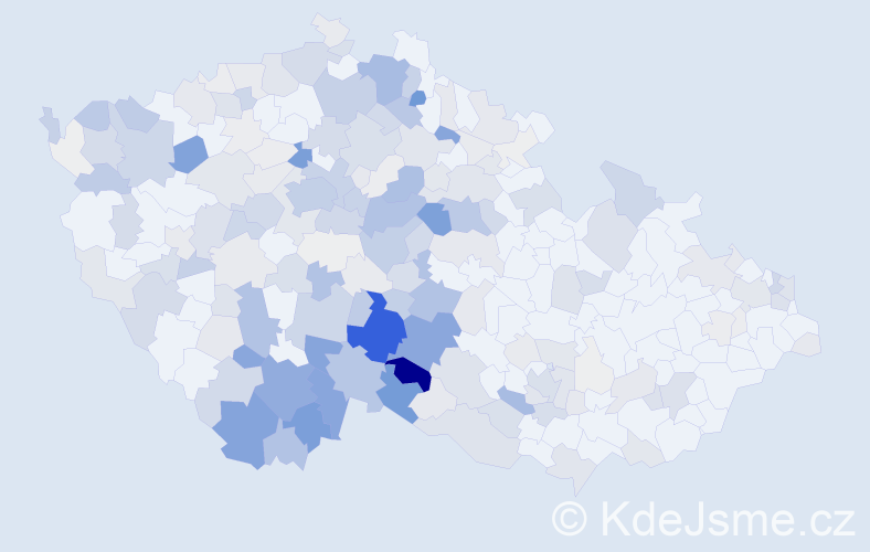 Příjmení: 'Bína', počet výskytů 896 v celé ČR