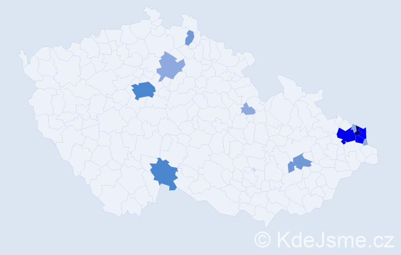 Příjmení: 'Kapias', počet výskytů 33 v celé ČR