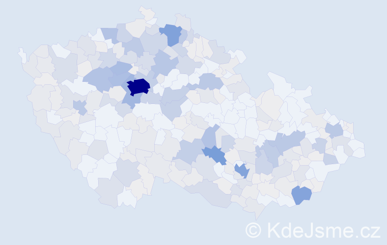 Příjmení: 'Bradáč', počet výskytů 1201 v celé ČR