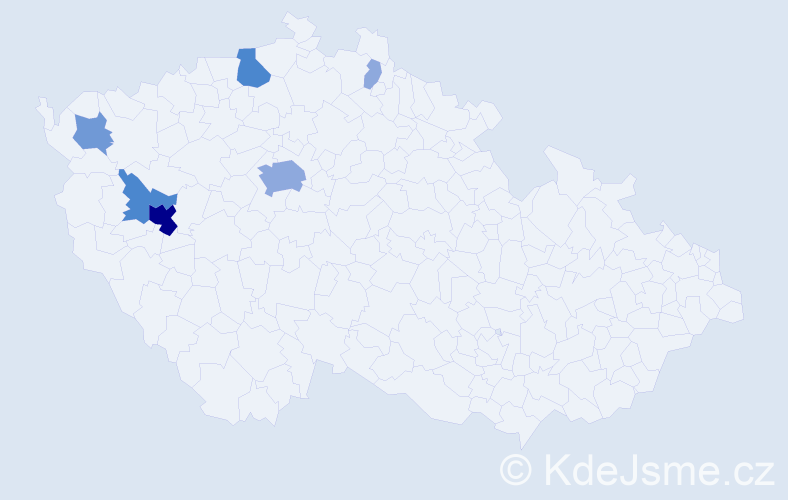 Příjmení: 'Ticha', počet výskytů 16 v celé ČR