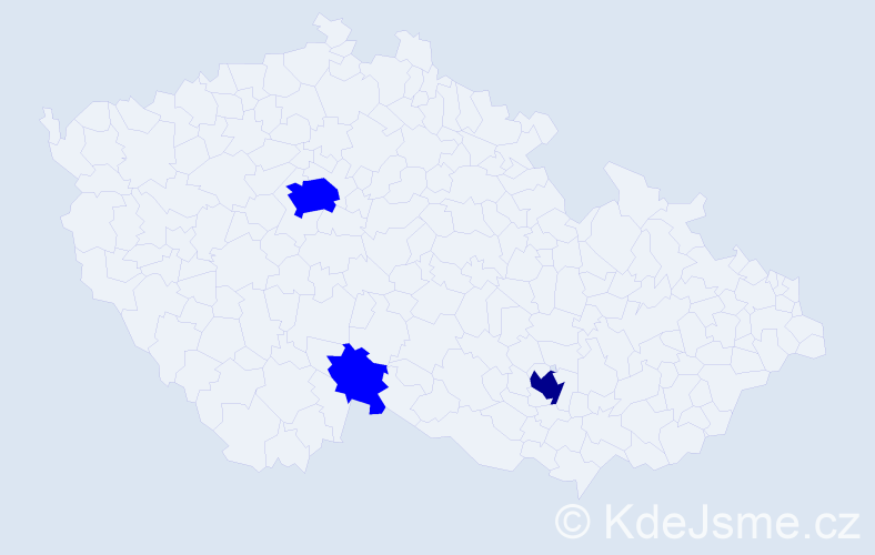 Příjmení: 'Robins', počet výskytů 4 v celé ČR