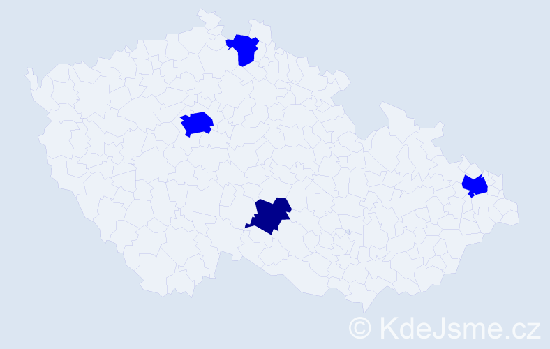 Příjmení: 'Raniak', počet výskytů 5 v celé ČR