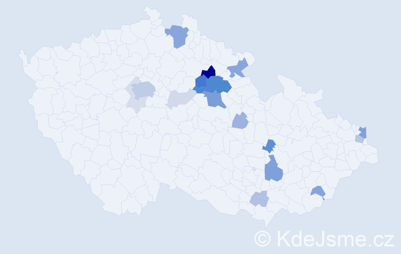 Příjmení: 'Tluková', počet výskytů 61 v celé ČR