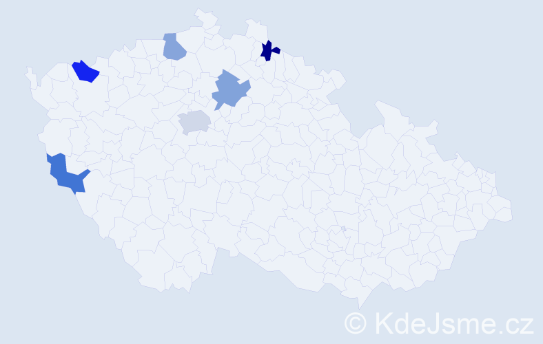 Příjmení: 'Doan Manh', počet výskytů 7 v celé ČR