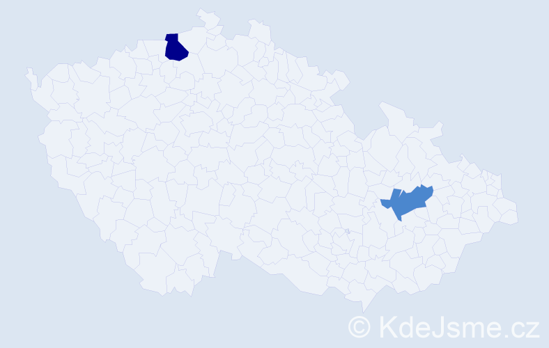 Příjmení: 'Staničová', počet výskytů 6 v celé ČR