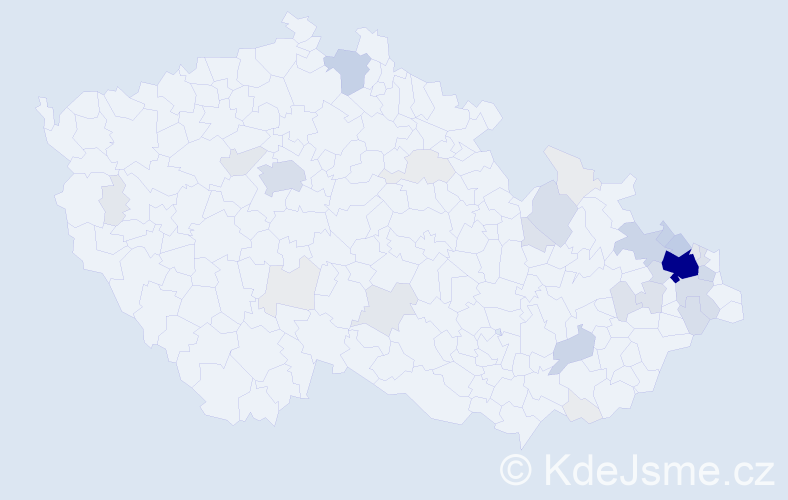 Příjmení: 'Besta', počet výskytů 164 v celé ČR