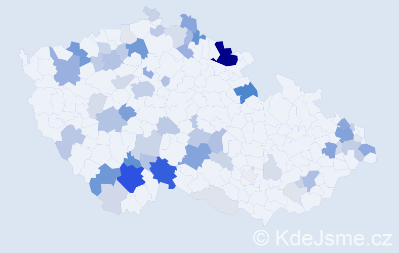 Příjmení: 'Kasper', počet výskytů 203 v celé ČR