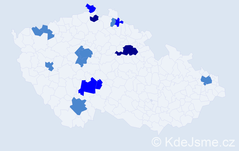 Příjmení: 'Kremsová', počet výskytů 22 v celé ČR