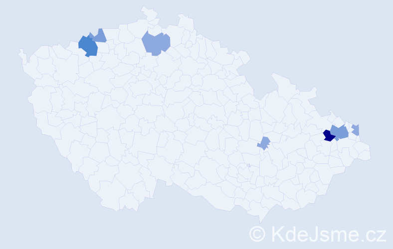 Příjmení: 'Selig', počet výskytů 17 v celé ČR