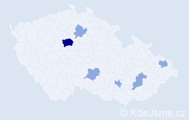 Příjmení: 'Plesca', počet výskytů 13 v celé ČR