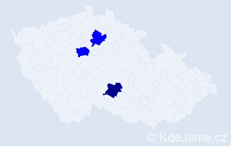 Příjmení: 'Mizerak', počet výskytů 4 v celé ČR