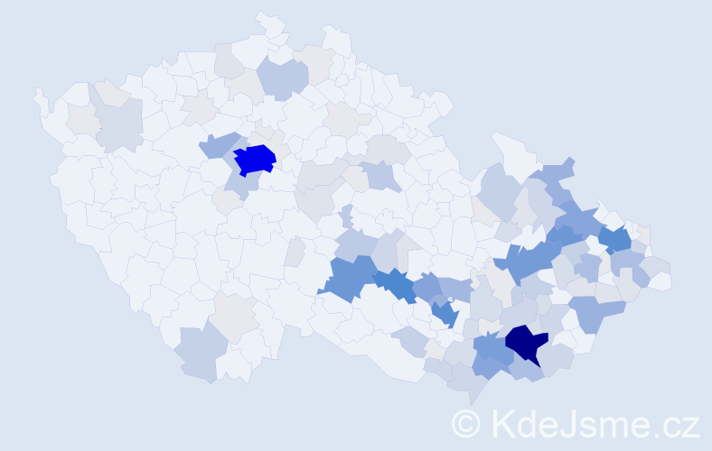 Příjmení: 'Panáček', počet výskytů 517 v celé ČR