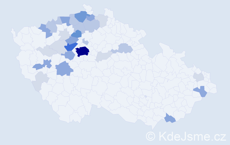Příjmení: 'Štulc', počet výskytů 99 v celé ČR