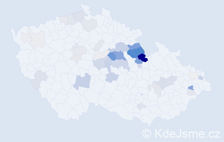 Příjmení: 'Zářecká', počet výskytů 175 v celé ČR