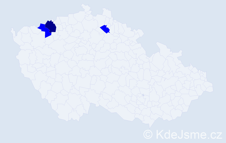 Příjmení: 'Bešornerová', počet výskytů 4 v celé ČR