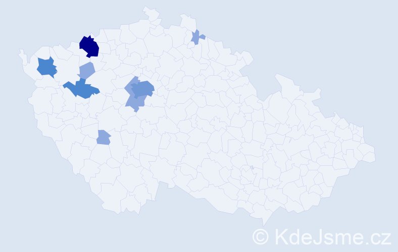 Příjmení: 'Platl', počet výskytů 18 v celé ČR