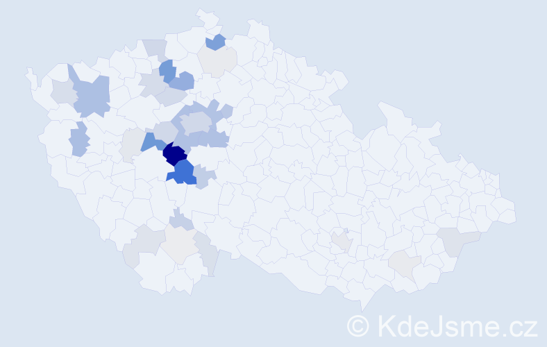 Příjmení: 'Vodenková', počet výskytů 156 v celé ČR
