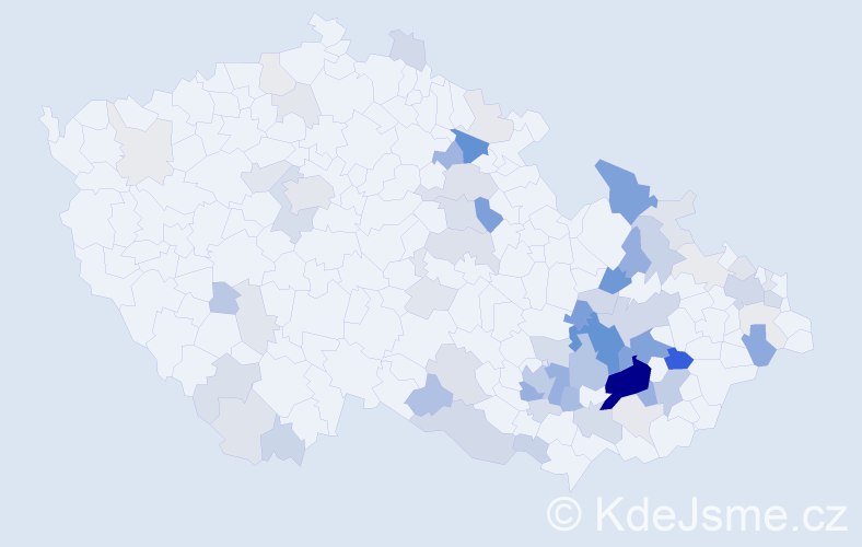 Příjmení: 'Motal', počet výskytů 223 v celé ČR