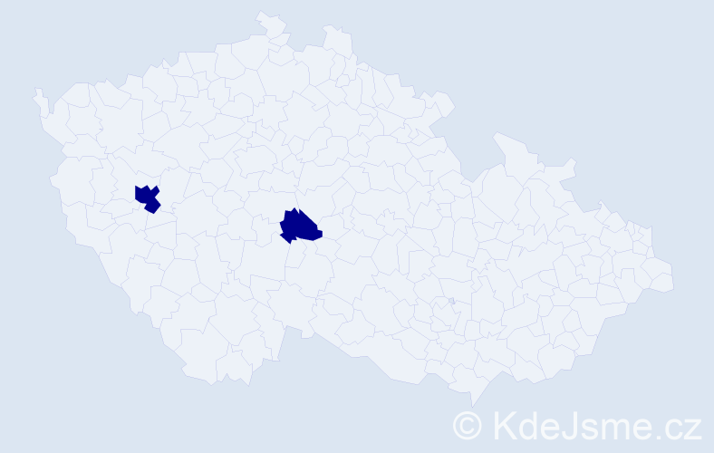 Příjmení: 'Kuśmierek', počet výskytů 2 v celé ČR