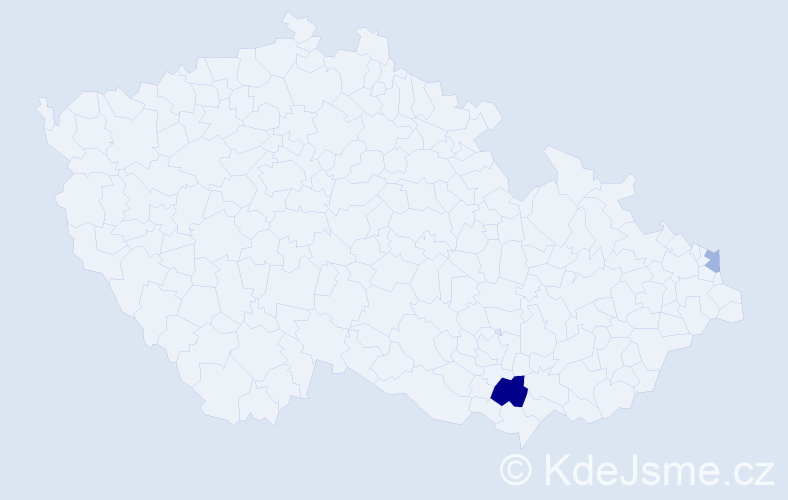 Příjmení: 'Guráň', počet výskytů 4 v celé ČR